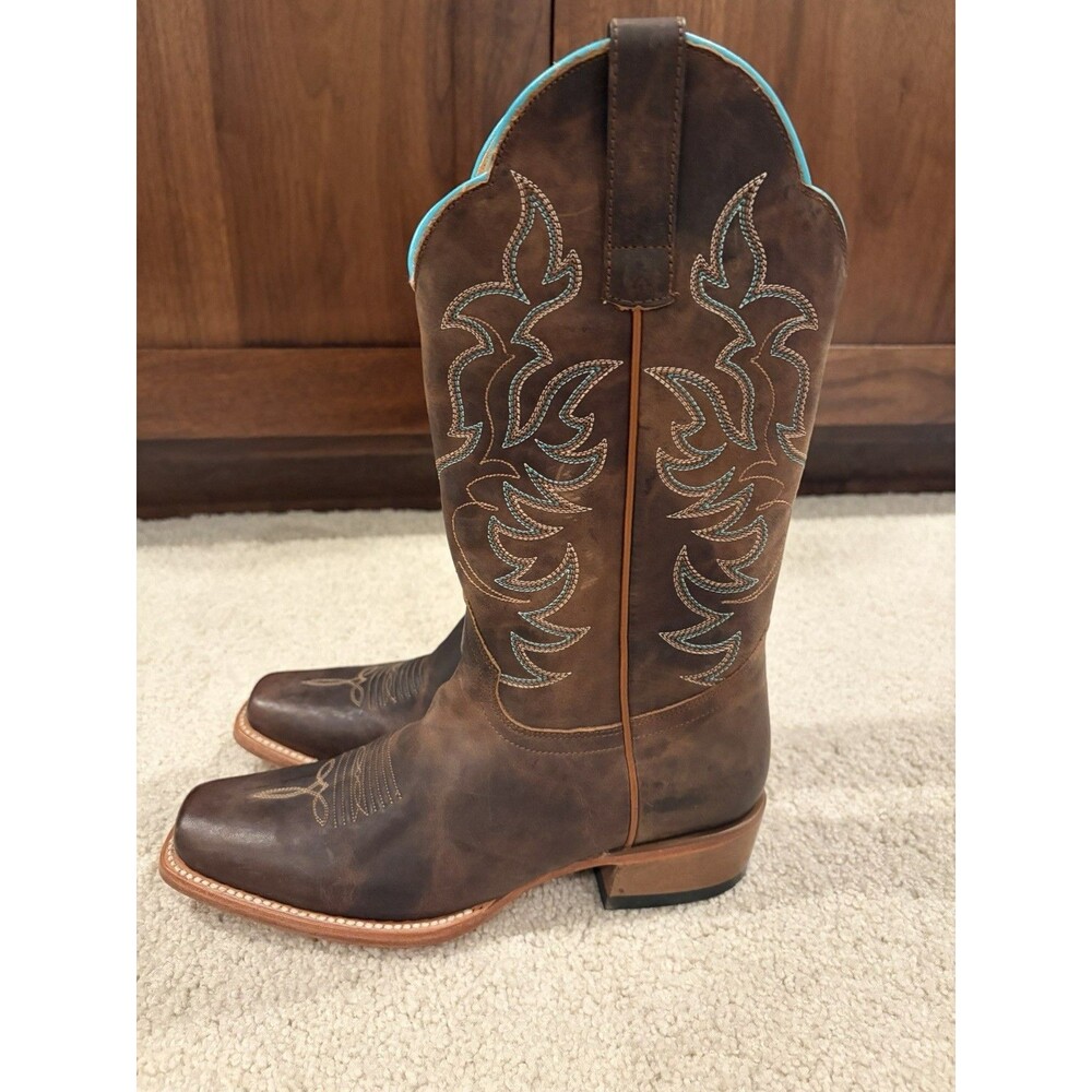 Shyanne Cassidy Combo Western Boot Brown Womens Size 7M - Picture 9 of 10